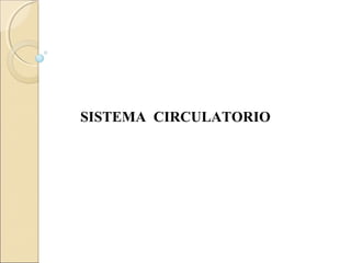 SISTEMA CIRCULATORIO
 