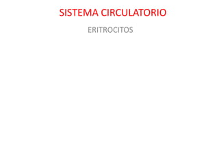 SISTEMA CIRCULATORIO
     ERITROCITOS
 