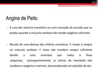 AteroscleroseJá vimos que as artérias são tubos, ou vasos sanguíneos, que levam o sangue do coração para todas as partes do organismo.O seu interior deve ser liso e permitir a livre passagem do sangue circulante.No entanto, com o passar dos anos e com a contribuição de vários factores prejudiciais (chamados factores de risco), podem-se formar placas duras e gordurosas no interior das artérias.Estas, à medida que vão aumentando de tamanho e irregularidade, tornam mais difícil a passagem do sangue e as artérias perdem elasticidade. Denominam-se placas ateroscleróticas e este processo é denominado aterosclerose.22