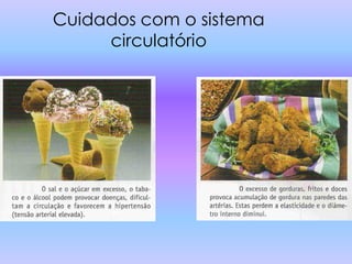 Cuidados com o sistema
     circulatório
 