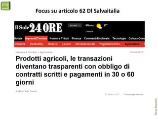 Focus su articolo 62 Dl Salvaitalia




                                      Piero Rossitti
 