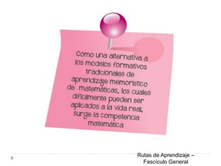 Rutas de Aprendizaje –
Fascículo General
 