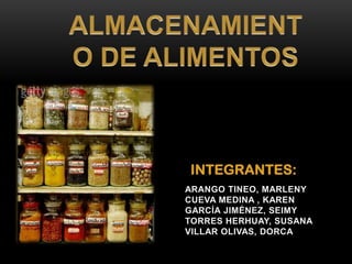 Sistema de almacenamiento de alimentos