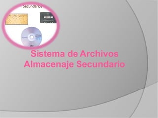 Sistema de archivos y almacenamiento secundario