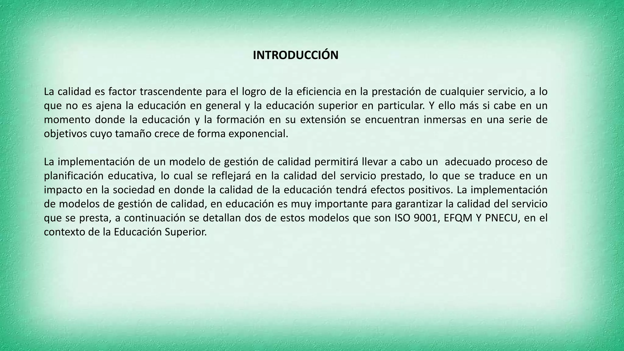 Sistema de calidad en la educacion superior | PPT