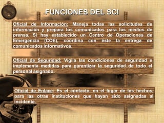FUNCIONES DEL SCIFUNCIONES DEL SCI
 