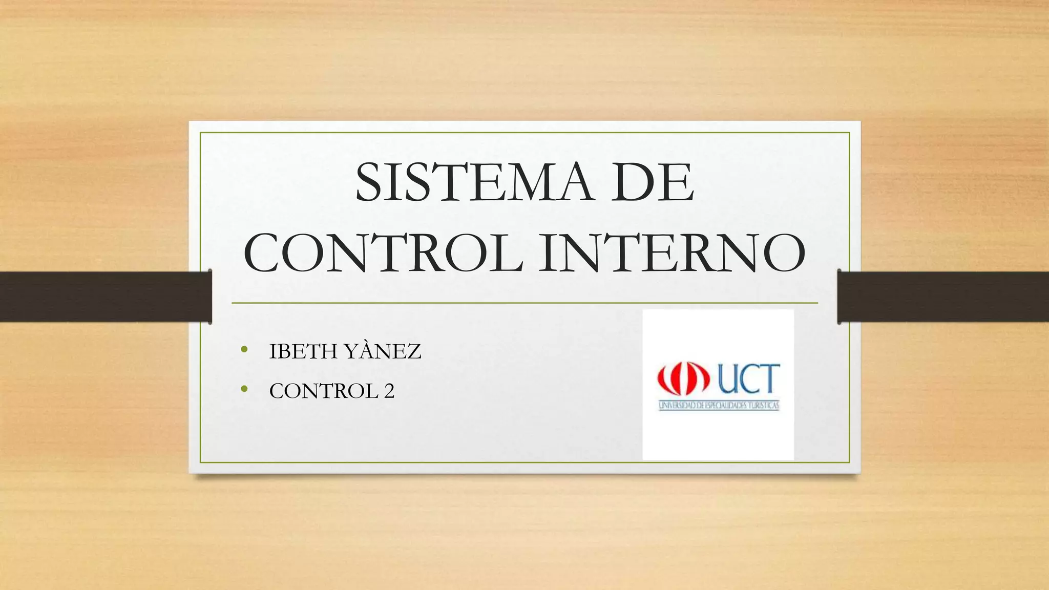 Sistema de control interno | PPTX