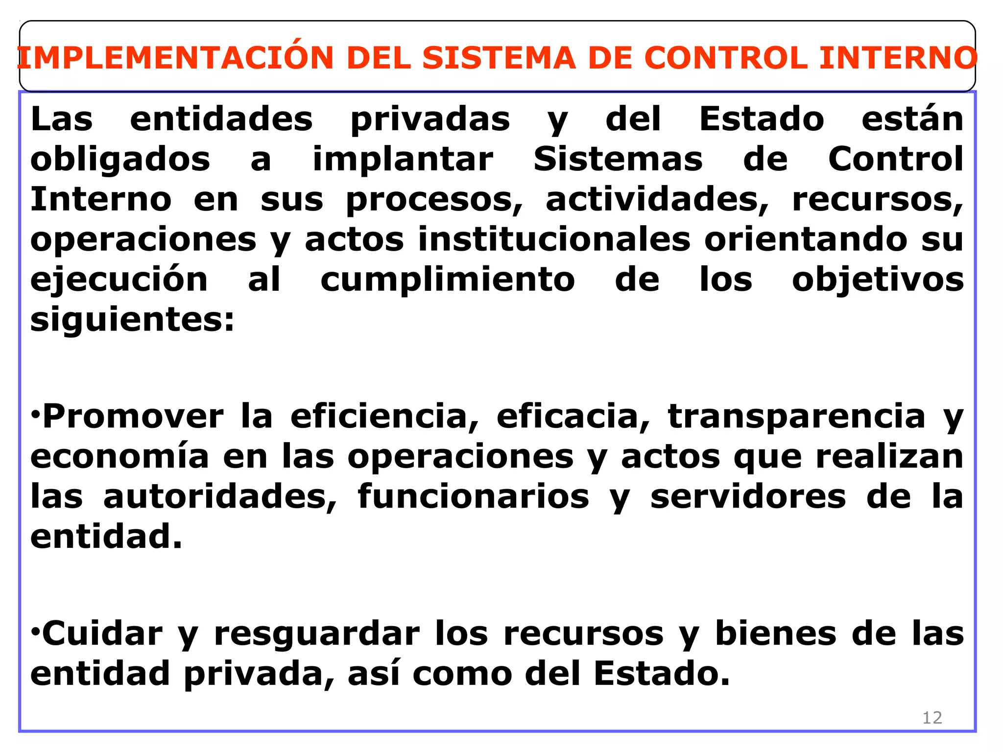Sistema de control interno | PPT