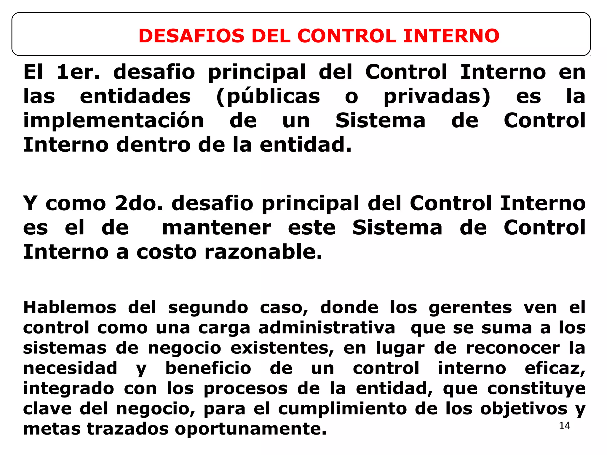Sistema de control interno | PPT