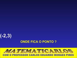 (-2,3)
           ONDE FICA O PONTO ?



 COM O PROFESSOR CARLOS EDUARDO MORAES PIRES
 