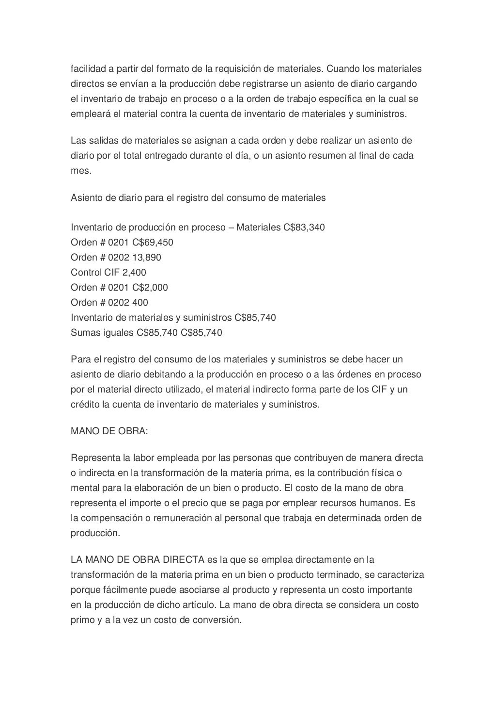 Sistema de costeo por órdenes de trabajo