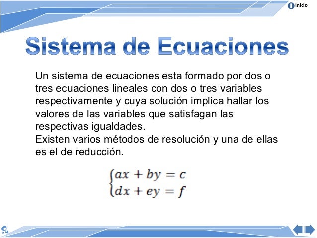 Sistema de ecuaciones
