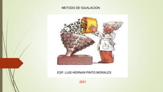 METODO DE IGUALACION
ESP. LUIS HERNAN PINTO MORALES
2021
 