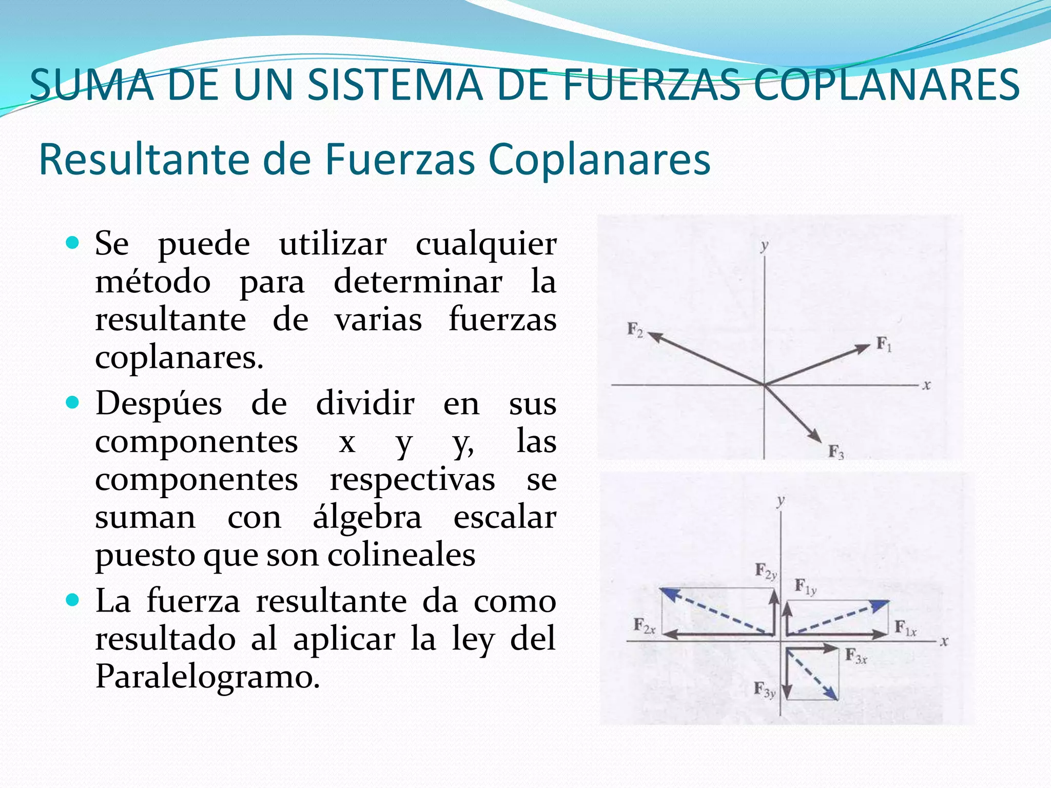 Sistema de fuerzas coplanares | PPTX