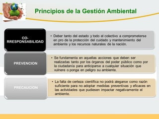 Principios de la Gestión Ambiental
 