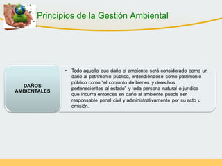 Principios de la Gestión Ambiental
 