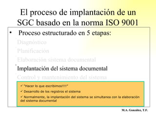 Sistema de Gestión Basados en ISO 9001 Slide 71