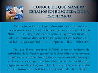 Sistema de gestion de la calidad | PPT