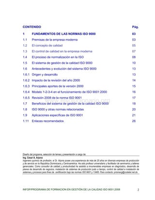 Sistema de gestion de la calidad unidad 1 | PDF