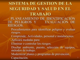 Sistema de gestion en seguridad y salud | PDF