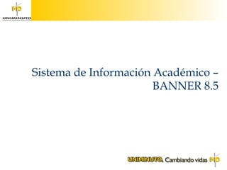 Sistema de Información Académico – BANNER 8.5 