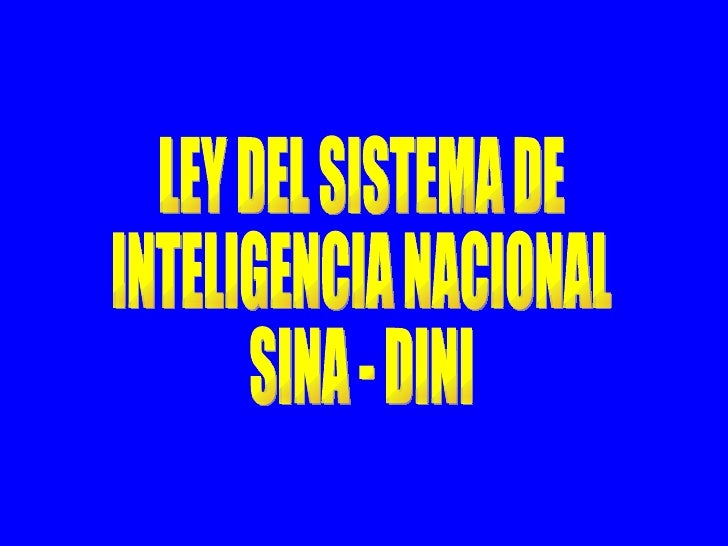 Sistema de inteligencia nacional