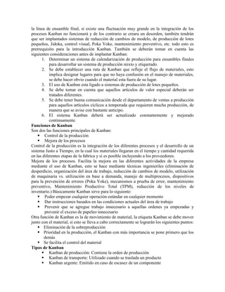 Sistema De Jalar & Kanban