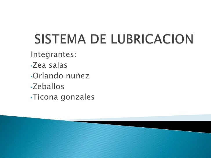 Partes del sistema de lubricacion y su funcion pdf