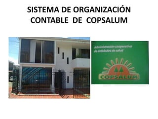 SISTEMA DE ORGANIZACIÓN
CONTABLE DE COPSALUM
 
