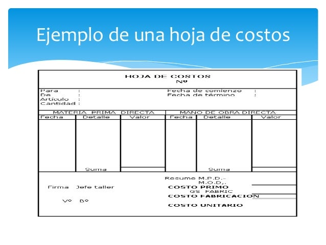 Sistema de órdenes de producción por departamentos trabajo