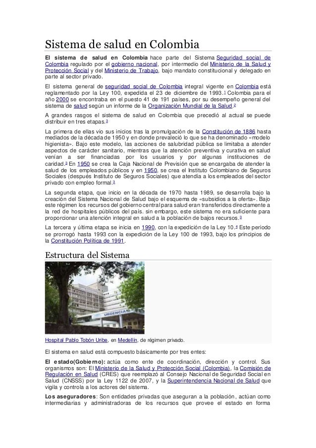 Sistema de salud en Colombia
