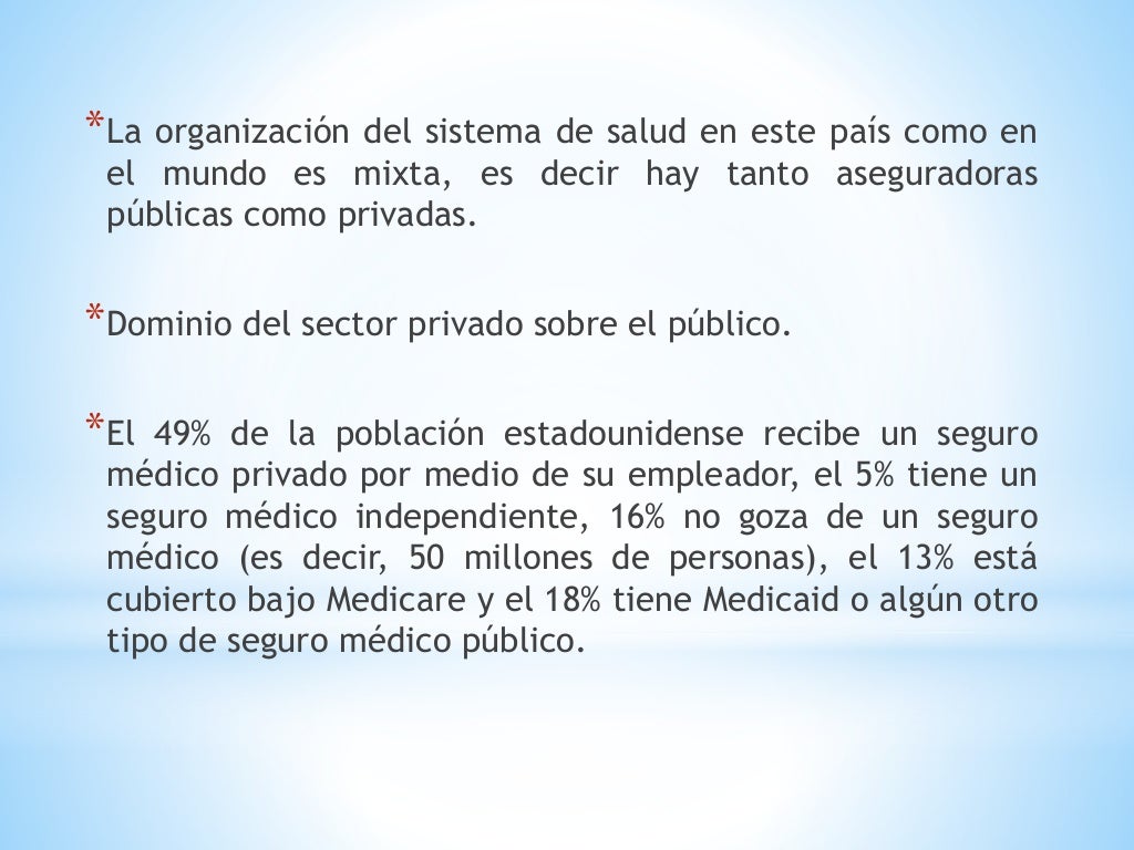 Sistema de salud en estados unidos