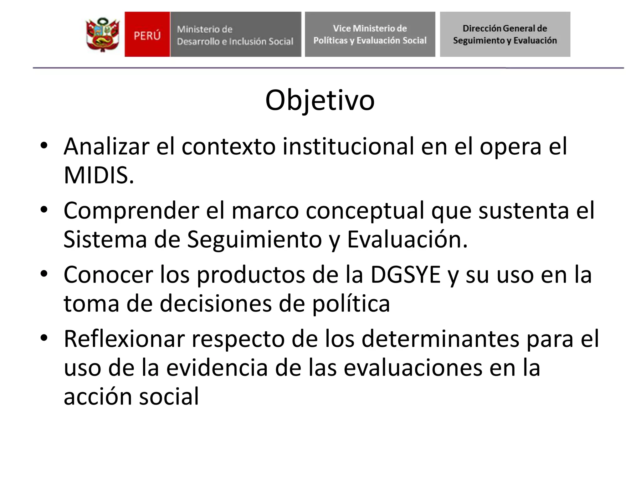 Sistema de seguimiento evaluacion y gestion de la evidencia midis 02.05