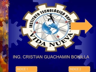 ING. CRISTIAN GUACHAMIN BONILLA
INDICE 1 INDICE 2
 