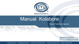 Manual Kolabore
Nuevo Ticket de Soporte
 