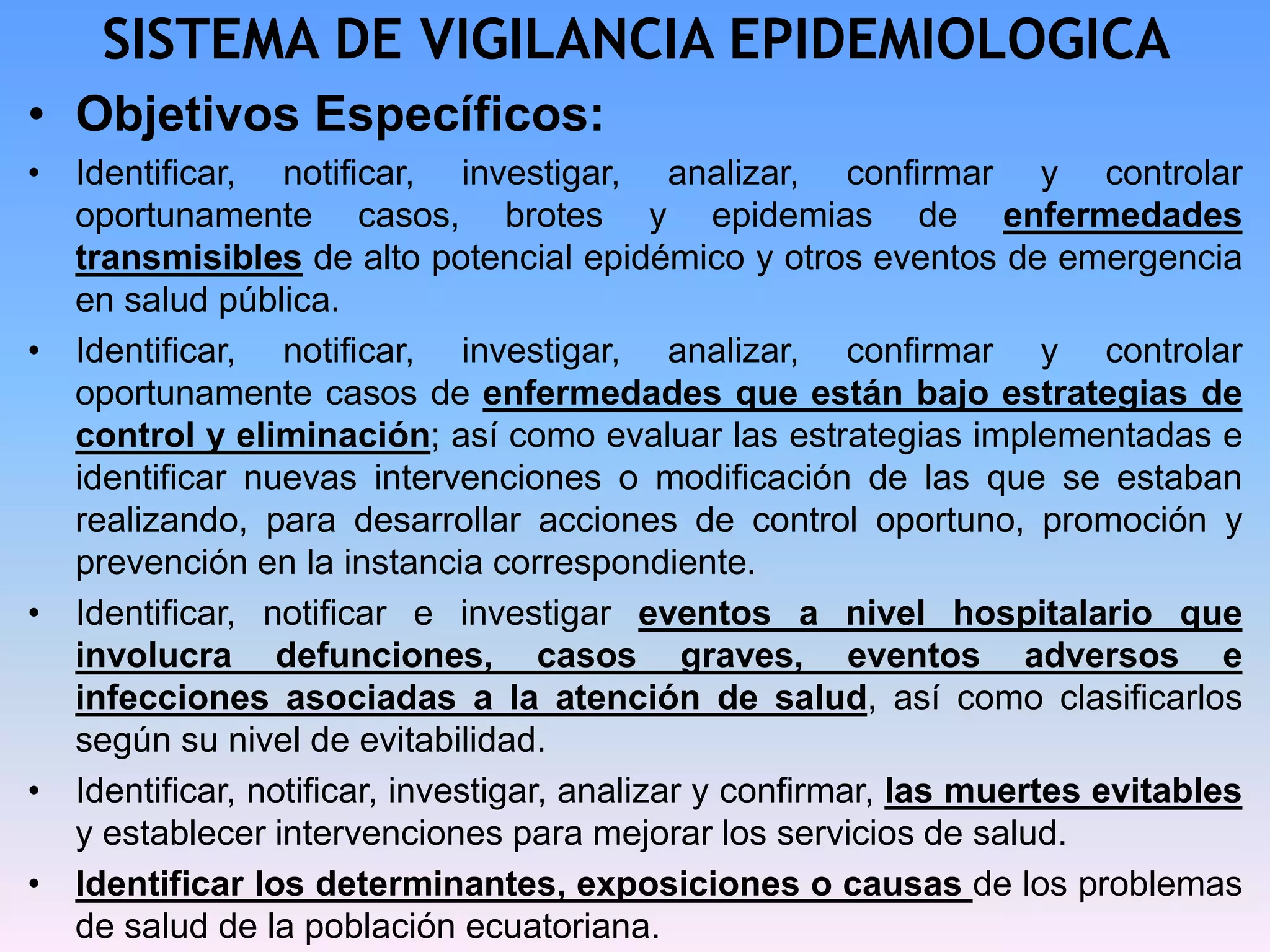 Sistema de vigilancia epidemiologica | PPTX