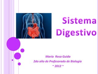 María Rosa Guida
2do año de Profesorado de Biología
~ 2012 ~
 