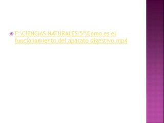  F:CIENCIAS NATURALES5ºCómo es el
funcionamiento del aparato digestivo.mp4
 