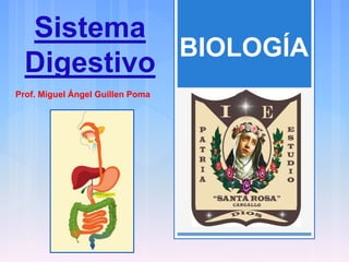 Sistema
Digestivo
BIOLOGÍA
Prof. Miguel Ángel Guillen Poma
 