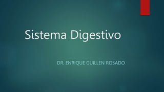 Sistema Digestivo
DR. ENRIQUE GUILLEN ROSADO
 