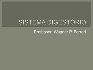 SISTEMA DIGESTÓRIO Professor: Wagner P. Ferrari 