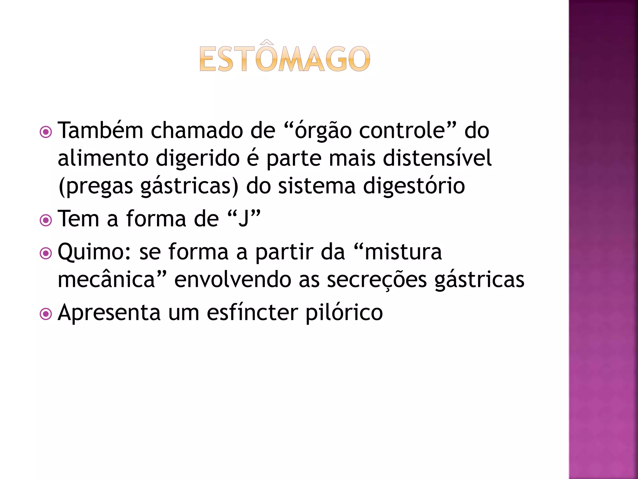 Sistema digestório: digerir e absorver os alimentos | PPTX