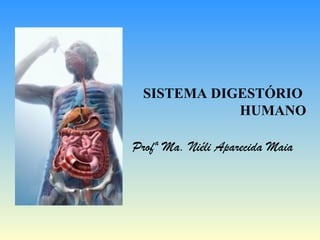 SISTEMA DIGESTÓRIO
HUMANO
Profª Ma. Niéli Aparecida Maia
 