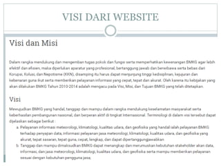 VISI DARI WEBSITE
 