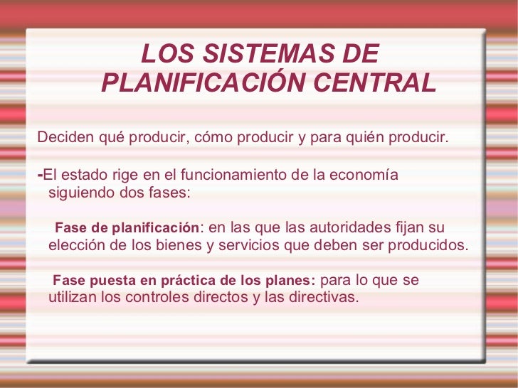 Como Es La Propiedad En La Economia De Planificacion Central