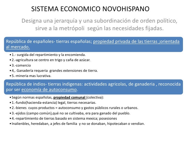 Sistema economico novohispano