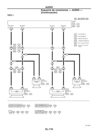 TIPO 1
YEL126D
AUDIO
Esquema de conexiones — AUDIO —
(Continuacio´n)
EL-116
 