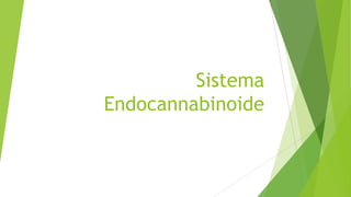 Sistema
Endocannabinoide
 