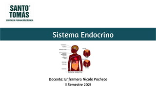 Sistema Endocrino
Docente: Enfermera Nicole Pacheco
II Semestre 2021
 