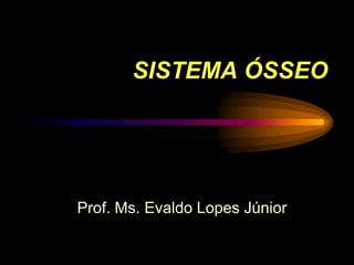 SISTEMA ÓSSEO
Prof. Ms. Evaldo Lopes Júnior
 